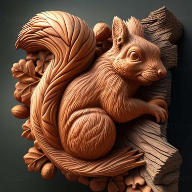 3D model squirrel (STL)